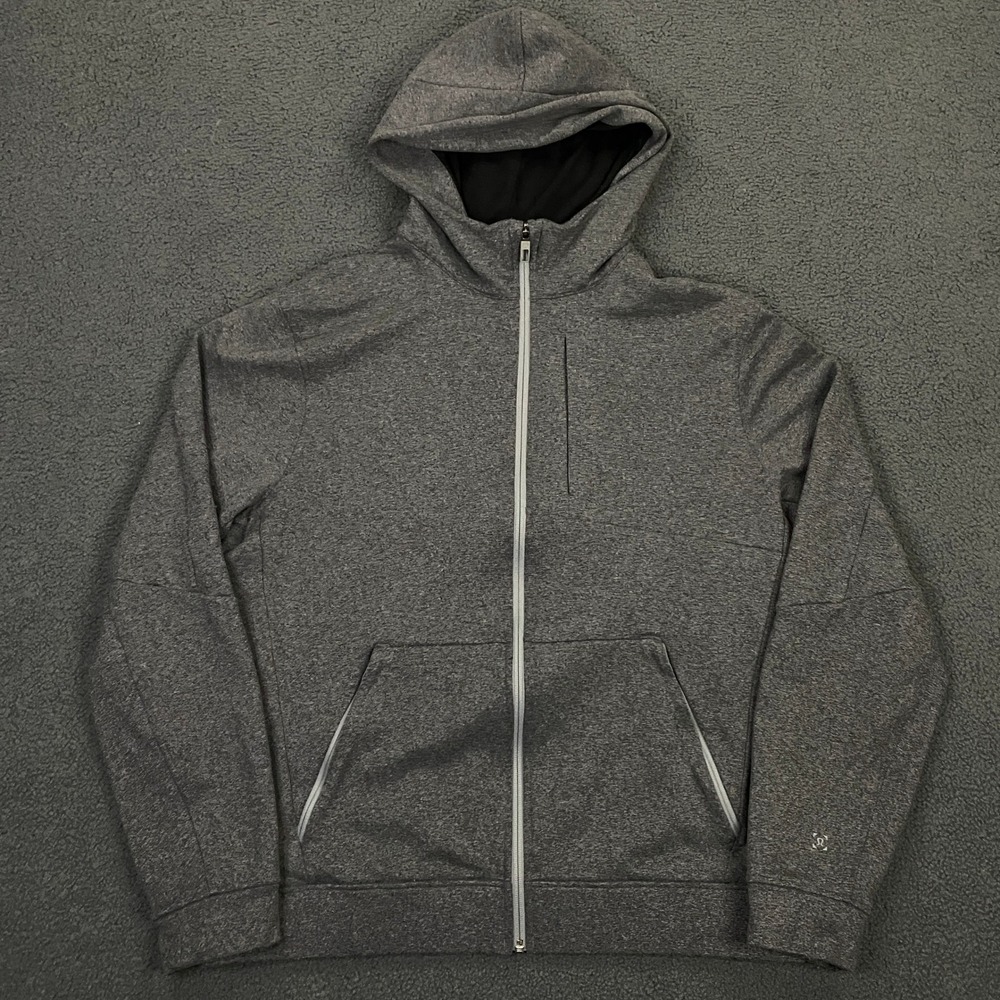 Lululemon City Sweat Zip Hoodie Thermo Mens Large Full Zip Heathered Coal
